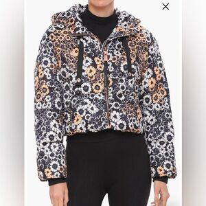 Avec Les Filles-Cropped Hooded Puffer Coat (NWT)